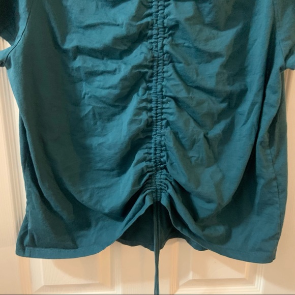 All in Motion Teal Short Sleeve Drawstring Cinch Back Tee XXL - Picture 8 of 9